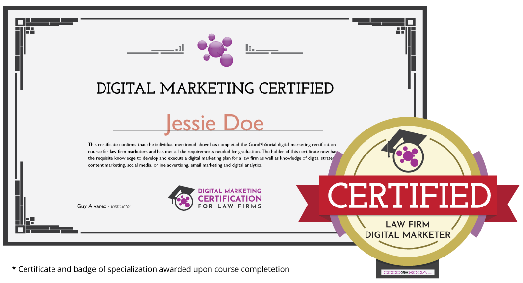 Digital Marketing Certification for Law Firm Marketers